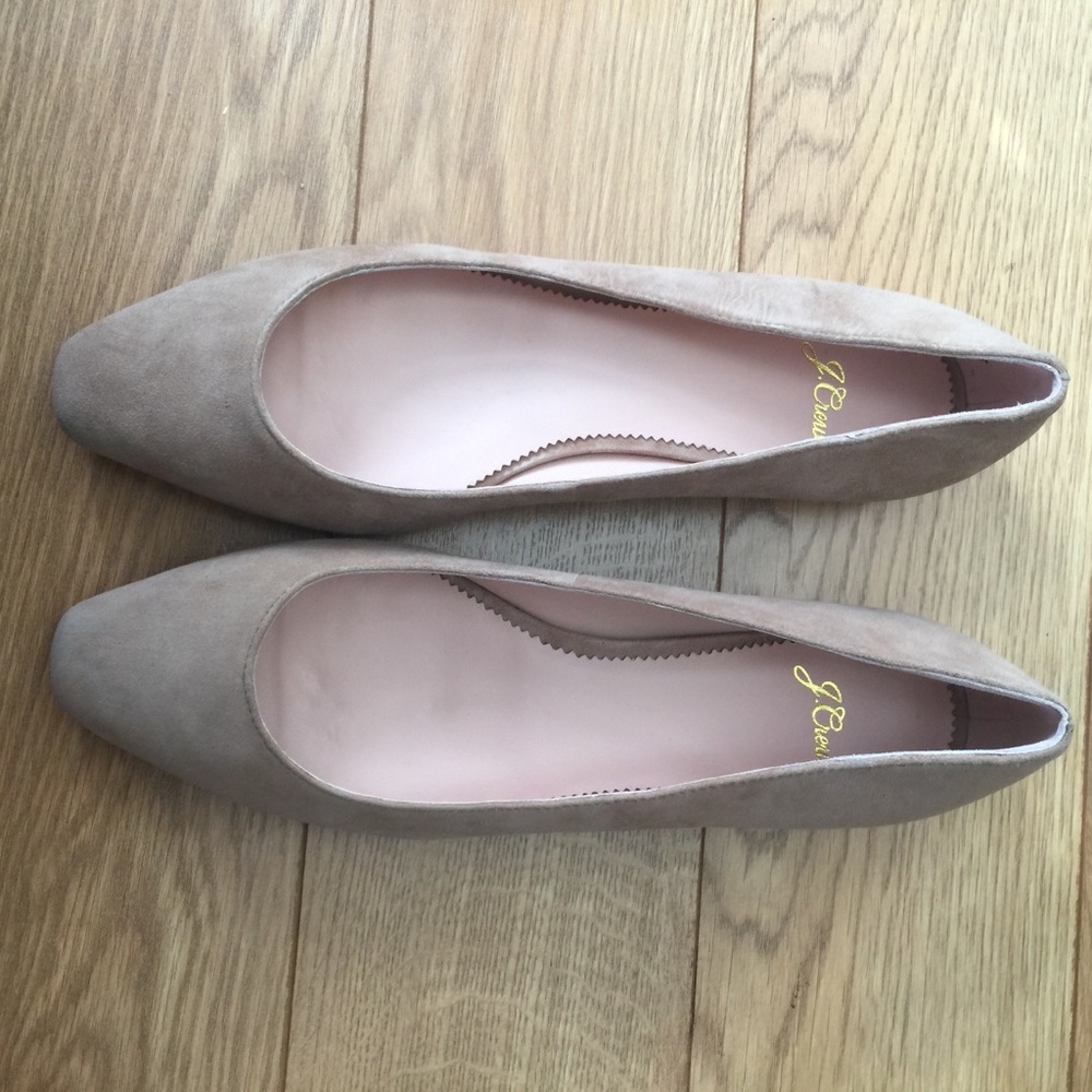 NWOB J. Crew Carolyn beige suede flats - Picture 4 of 4